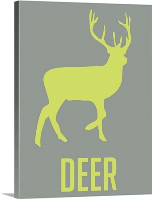 Minimalist Wildlife Poster - Deer - Green