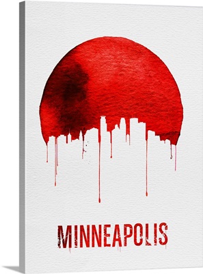 Minneapolis Skyline Red