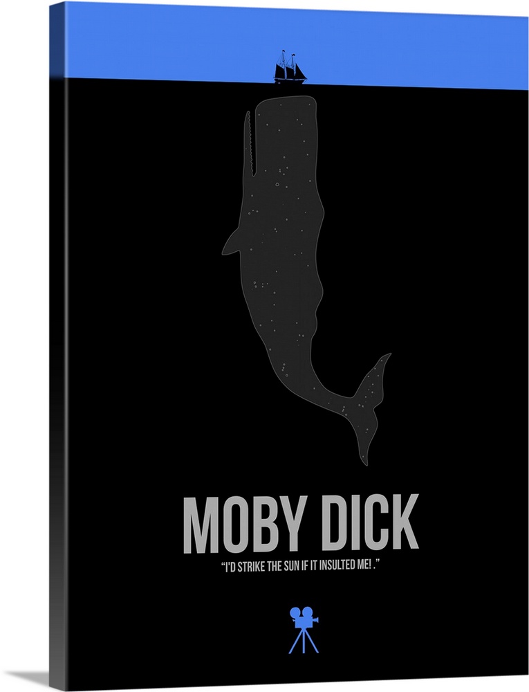 Contemporary minimalist movie poster artwork of Moby Dick.