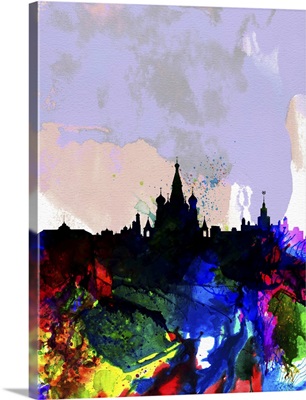 Moscow Watercolor Skyline