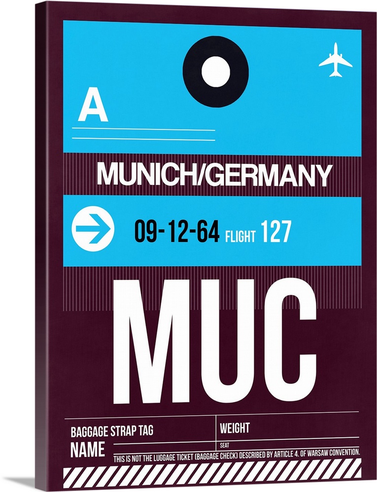 MUC Munich Luggage Tag I