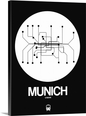 Munich White Subway Map