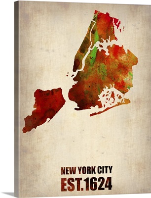 New York City Watercolor Map II