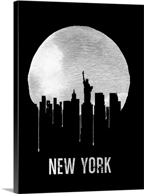 New York Skyline Black
