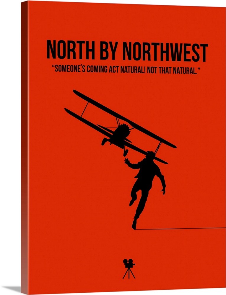 Contemporary minimalist movie poster artwork of North By Northwest.