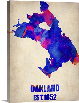 Oakland Watercolor Map