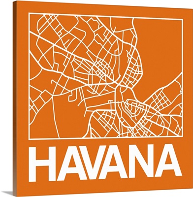 Orange Map of Havana