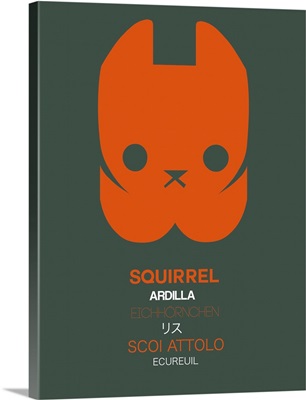 Orange Squirrel Multilingual Poster