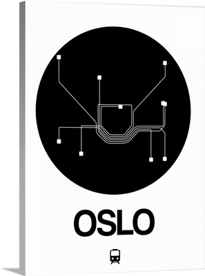 Oslo Black Subway Map