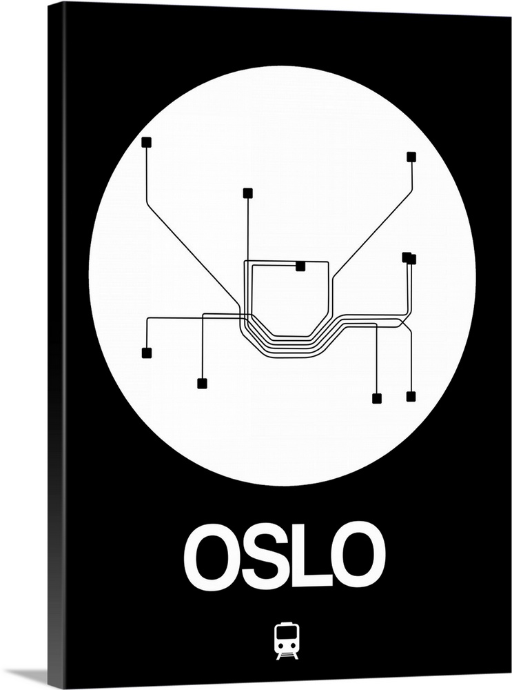 Oslo White Subway Map