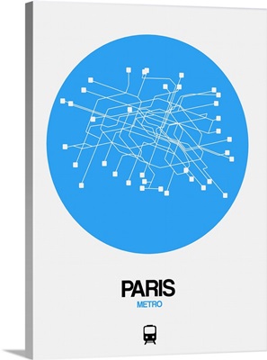 Paris Blue Subway Map