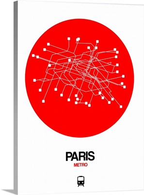 Paris Red Subway Map