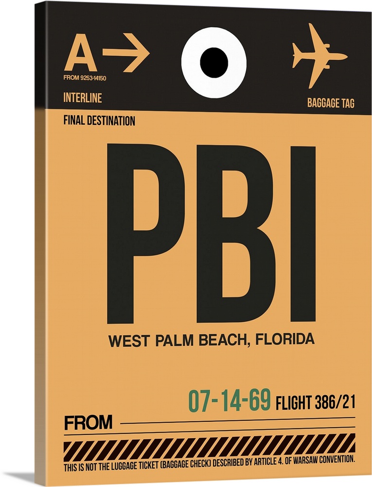PBI West Palm Beach Luggage Tag I