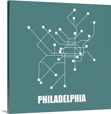 Philadelphia Teal Subway Map