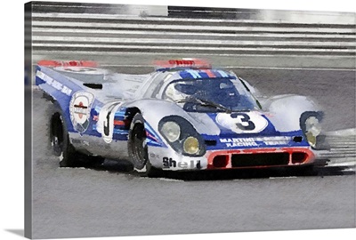 Porsche 917 Martini Rossi Watercolor
