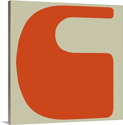 Retro 1960's Alphabet Letter - C - Orange