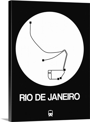 Rio De Janeiro White Subway Map