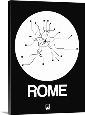 Rome White Subway Map