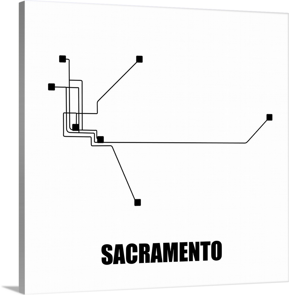 Sacramento White Subway Map