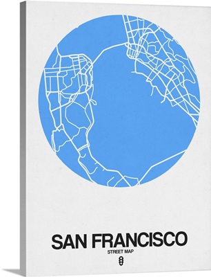 San Francisco Street Map Blue