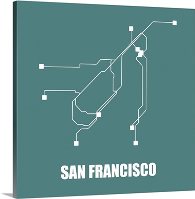 San Francisco Teal Subway Map