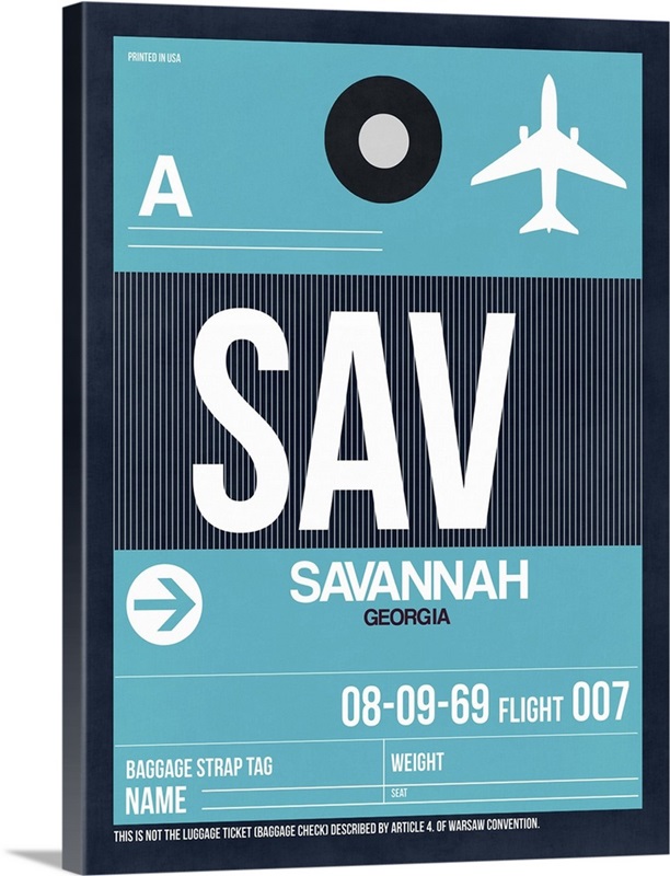 SAV Savannah Luggage Tag II Great Big Canvas