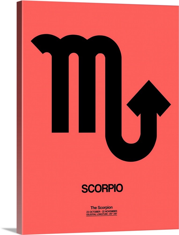 Minimalist artwork of the astrological sign of Scorpio.
