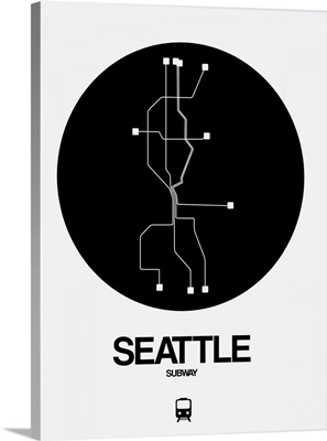 Seattle Black Subway Map