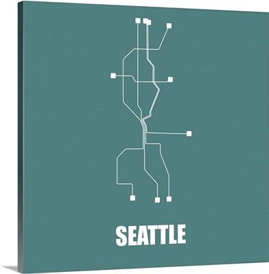 Seattle Teal Subway Map