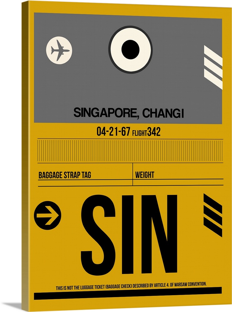 SIN Singapore Luggage Tag I