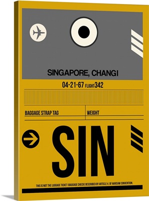 SIN Singapore Luggage Tag I