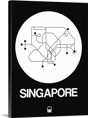 Singapore White Subway Map