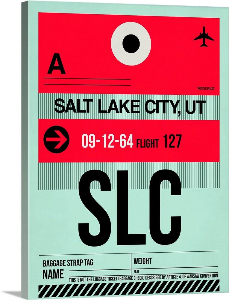 SLC Salt Lake City Luggage Tag I
