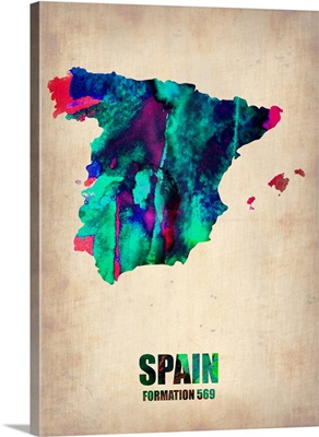 Spain Watercolor Map