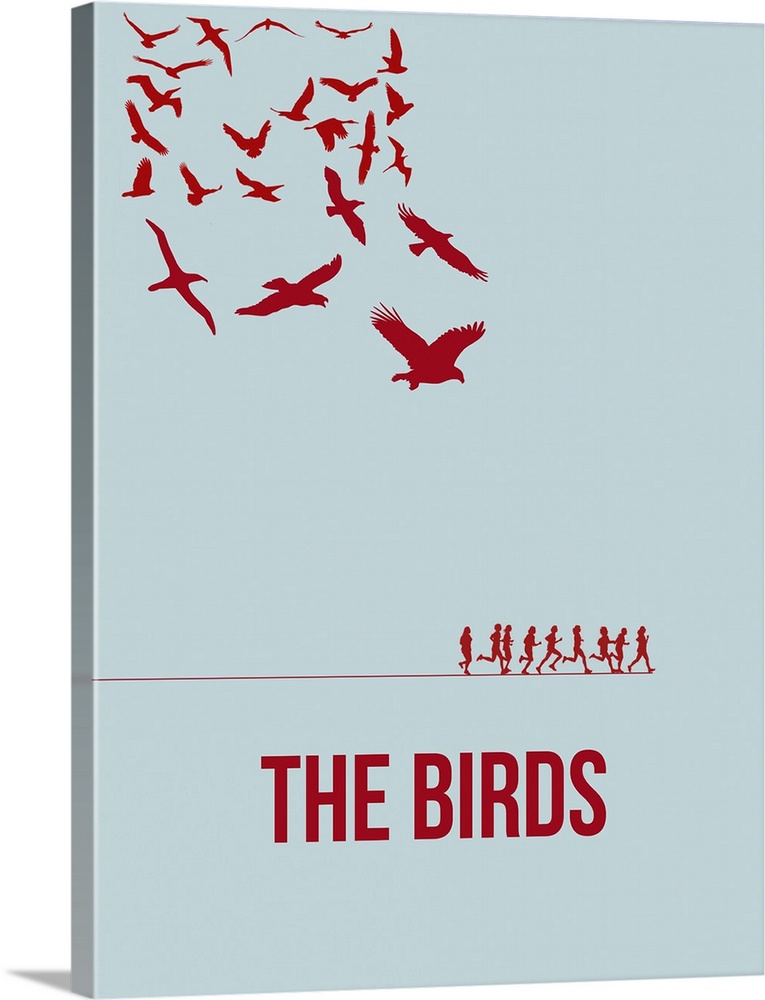 Contemporary minimalist movie poster artwork of The Birds.