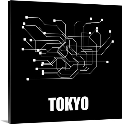 Tokyo Black Subway Map
