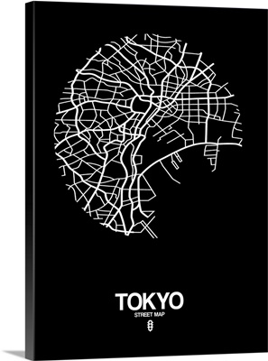 Tokyo Street Map Black
