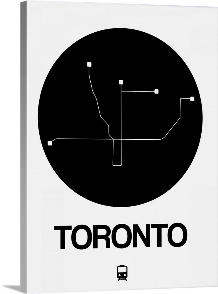 Toronto Black Subway Map
