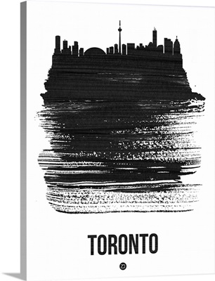 Toronto Skyline Brush Stroke Black