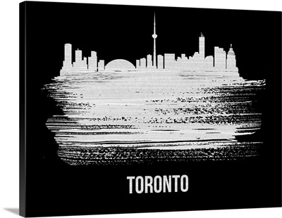 Toronto Skyline Brush Stroke White