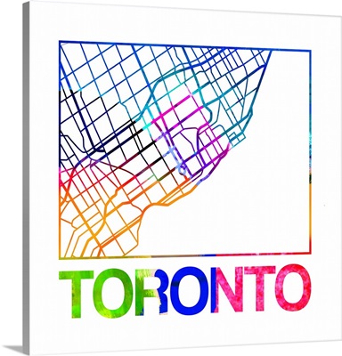 Toronto Watercolor Street Map