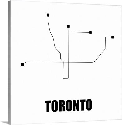 Toronto White Subway Map