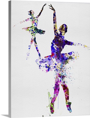 Two Dancing Ballerinas Watercolor IV