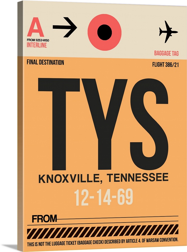 TYS Knoxville Luggage Tag I