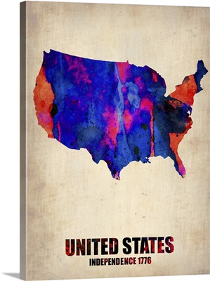 USA Watercolor Map I