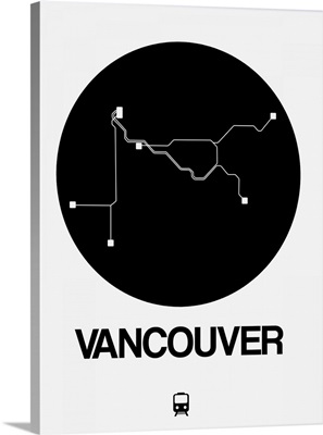 Vancouver Black Subway Map