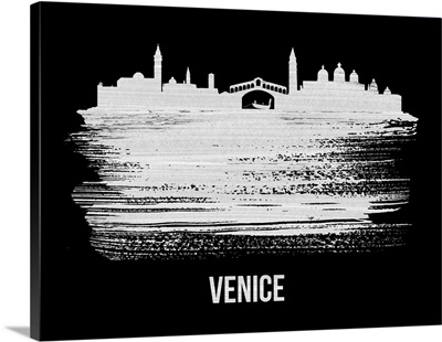 Venice Skyline Brush Stroke White