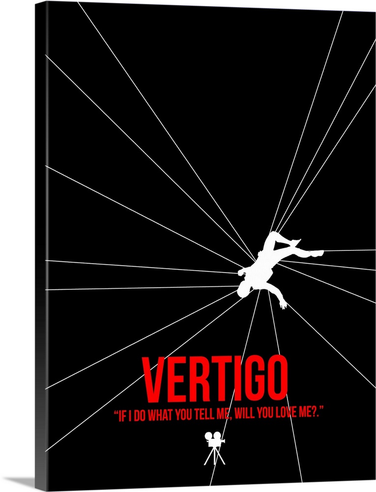 Contemporary minimalist movie poster artwork of Vertigo.