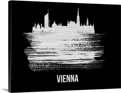 Vienna Skyline Brush Stroke White