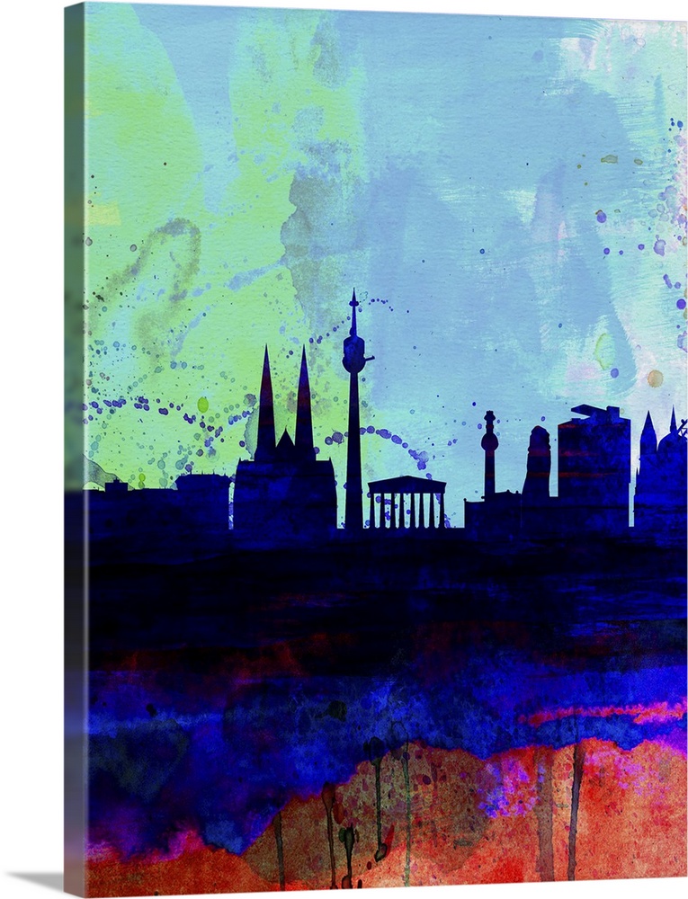 Vienna Watercolor Skyline